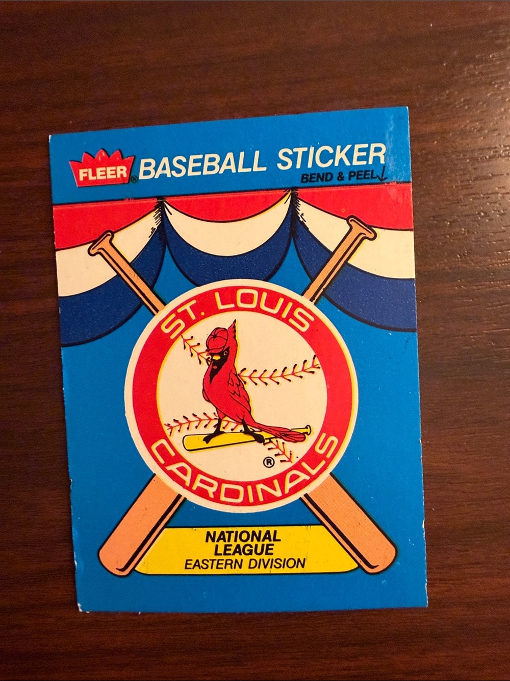 NEW -Peel off Sticker Card of the 1989 St Louis Cardinals Baseball Team -VTG